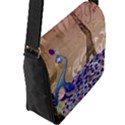 Modern Butterfly  Floral Paris Eiffel Tower Decor Flap Closure Messenger Bag (Large) View2