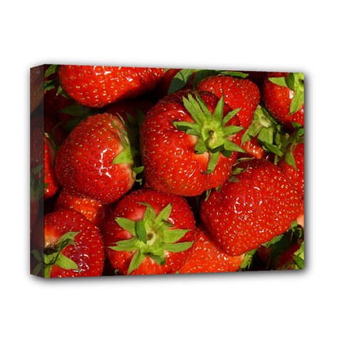 Strawberry  Deluxe Canvas 16  X 12  (framed)  by Siebenhuehner