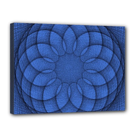 Spirograph Canvas 16  X 12  (framed) by Siebenhuehner