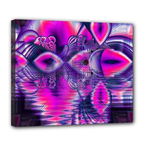 Rose Crystal Palace, Abstract Love Dream  Deluxe Canvas 24  X 20  (framed) by DianeClancy