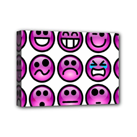 Chronic Pain Emoticons Mini Canvas 7  X 5  (framed) by FunWithFibro