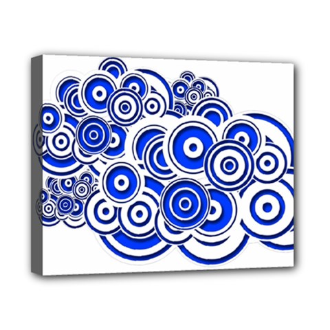 Trippy Blue Swirls Canvas 10  X 8  (framed) by StuffOrSomething