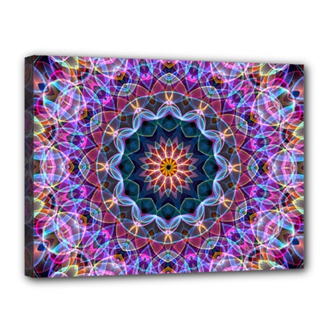 Purple Lotus Canvas 16  X 12  (framed) by Zandiepants