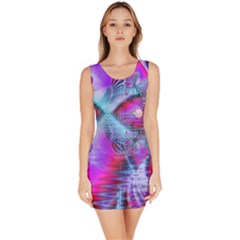 Crystal Northern Lights Palace, Abstract Ice Sleeveless Bodycon Dress by DianeClancy