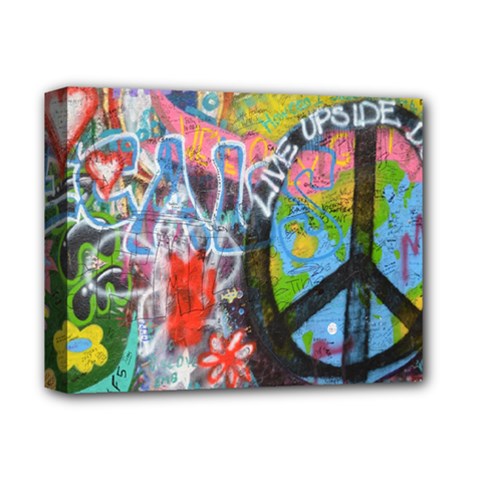 Prague Graffiti Deluxe Canvas 14  X 11  (framed) by StuffOrSomething