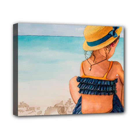 A Day At The Beach Canvas 10  X 8  (framed) by TonyaButcher