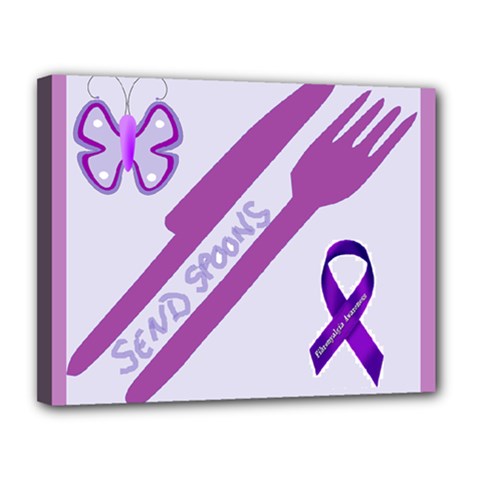 Send Spoons Canvas 14  X 11  (framed) by FunWithFibro