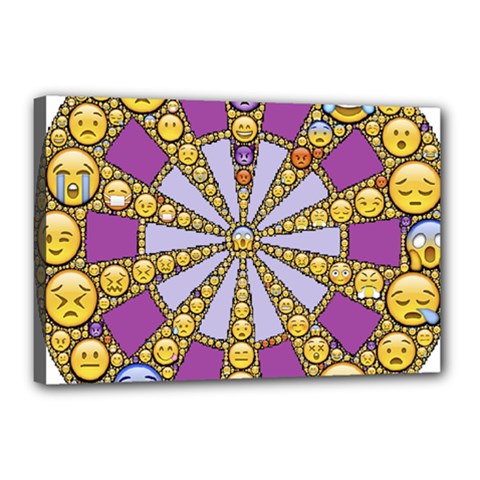 Circle Of Emotions Canvas 18  X 12  (framed) by FunWithFibro