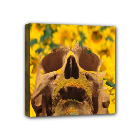 Sunflowers Mini Canvas 4  X 4  (framed) by icarusismartdesigns