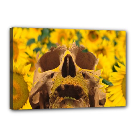 Sunflowers Canvas 18  X 12  (framed) by icarusismartdesigns