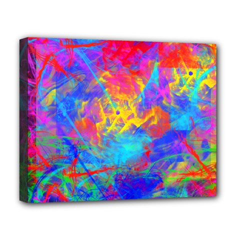 Colour Chaos  Deluxe Canvas 20  X 16  (framed) by icarusismartdesigns