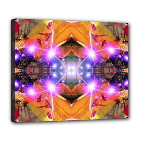 Abstract Flower Deluxe Canvas 24  X 20  (framed) by icarusismartdesigns