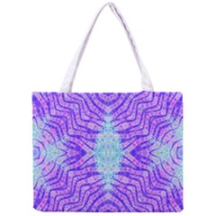 Turquoise Purple Zebra Pattern  All Over Print Tiny Tote Bag by OCDesignss