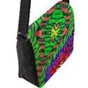 Zebra Print Abstract  Flap Closure Messenger Bag (Large) View2