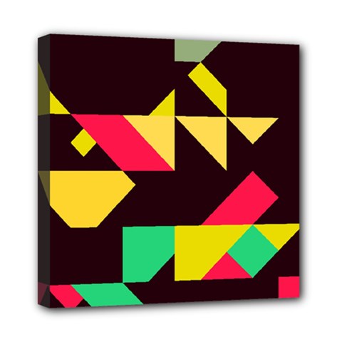 Shapes In Retro Colors 2 Mini Canvas 8  X 8  (stretched) by LalyLauraFLM