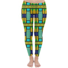 Different Shapes Pattern Winter Leggings  by LalyLauraFLM