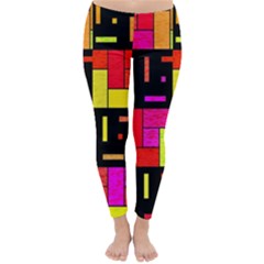 Squares And Rectangles Winter Leggings  by LalyLauraFLM