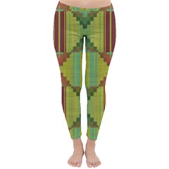 Tribal Shapes Winter Leggings  by LalyLauraFLM