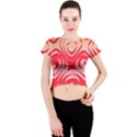 Gradient shapes Crew Neck Crop Top View1