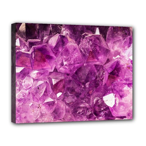 Amethyst Stone Of Healing Canvas 14  X 11  (framed) by FunWithFibro