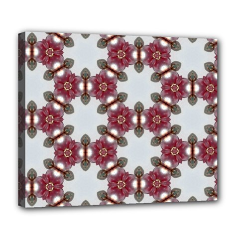 Cute Pretty Elegant Pattern Deluxe Canvas 24  X 20  (framed) by GardenOfOphir