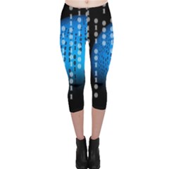 Binary Rain Capri Leggings  by StuffOrSomething