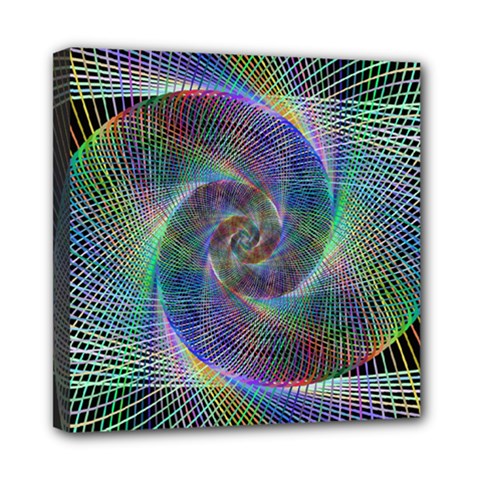 Psychedelic Spiral Mini Canvas 8  X 8  (framed) by StuffOrSomething