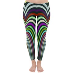 Symmetric Waves Winter Leggings by LalyLauraFLM