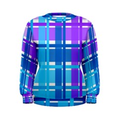 Blue & Purple Gingham Plaid Women s Sweatshirt by StuffOrSomething