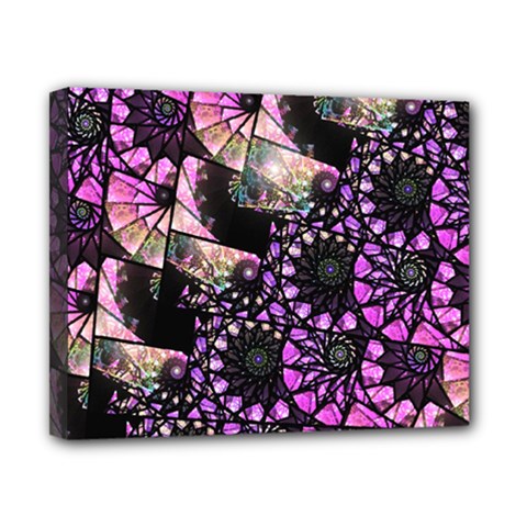 Hippy Fractal Spiral Stacks Canvas 10  X 8  (framed) by KirstenStar