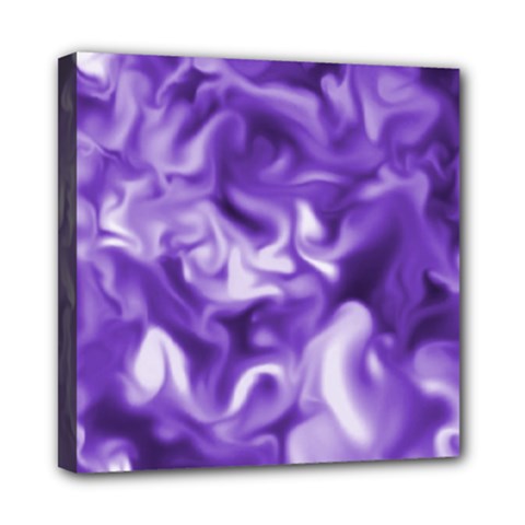 Lavender Smoke Swirls Mini Canvas 8  X 8  (framed) by KirstenStar