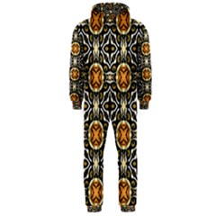 Faux Animal Print Pattern Hooded Jumpsuit (men)  by GardenOfOphir