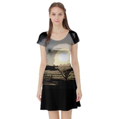 Sunrise Over The Plains Short Sleeve Skater Dress by DeneWestUK