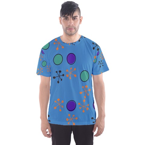 Circles And Snowflakes Men s Sport Mesh Tee by LalyLauraFLM