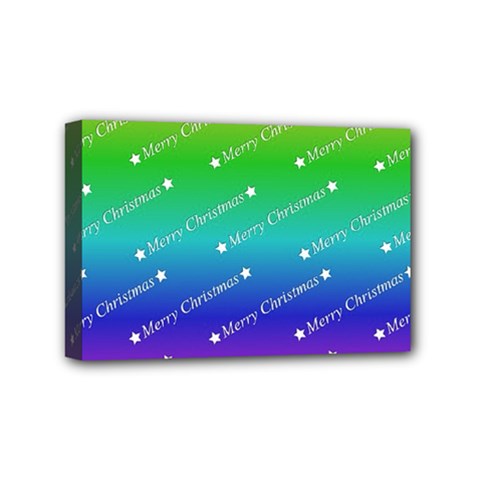 Merry Christmas,text,rainbow Mini Canvas 6  X 4  by ImpressiveMoments