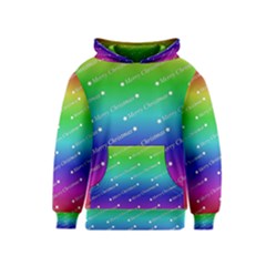 Merry Christmas,text,rainbow Kid s Pullover Hoodies by ImpressiveMoments