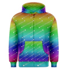 Merry Christmas,text,rainbow Men s Zipper Hoodies by ImpressiveMoments