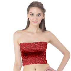 Sparkling Glitter Red Women s Tube Tops by ImpressiveMoments