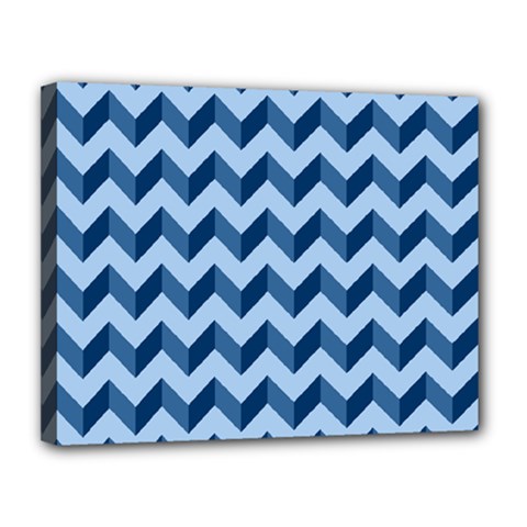 Modern Retro Chevron Patchwork Pattern Canvas 14  X 11  by GardenOfOphir