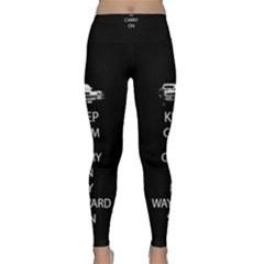 Keep Calm And Carry On My Wayward Son Yoga Leggings by TheFandomWard