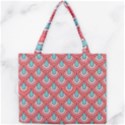 70s Peach Aqua Pattern Tiny Tote Bags View1