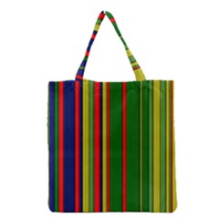 Hot Stripes Grenn Blue Grocery Tote Bags by ImpressiveMoments