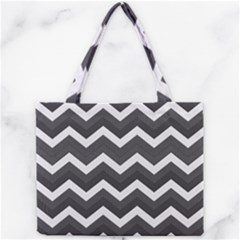 Chevron Dark Gray Tiny Tote Bags by ImpressiveMoments