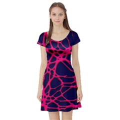 Hot Web Pink Short Sleeve Skater Dresses by ImpressiveMoments