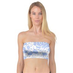 Floral Wallpaper Blue Women s Bandeau Tops by ImpressiveMoments