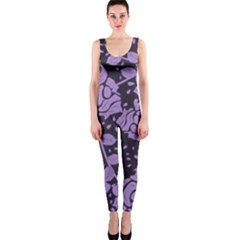 Floral Wallpaper Purple Onepiece Catsuits by ImpressiveMoments