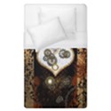 Steampunk, Awesome Heart With Clocks And Gears Duvet Cover Single Side (Single Size) View1