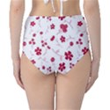 Sweet Shiny Floral Red High-Waist Bikini Bottoms View2