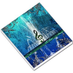 Clef With Water Splash And Floral Elements Small Memo Pads by FantasyWorld7