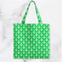 Awesome Retro Pattern Green Zipper Grocery Tote Bags by ImpressiveMoments